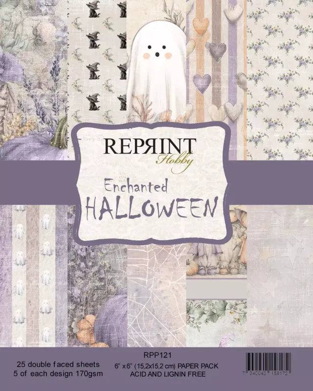 Reprint Enchanted Halloween mønsterpapir 15x15 samlepakke