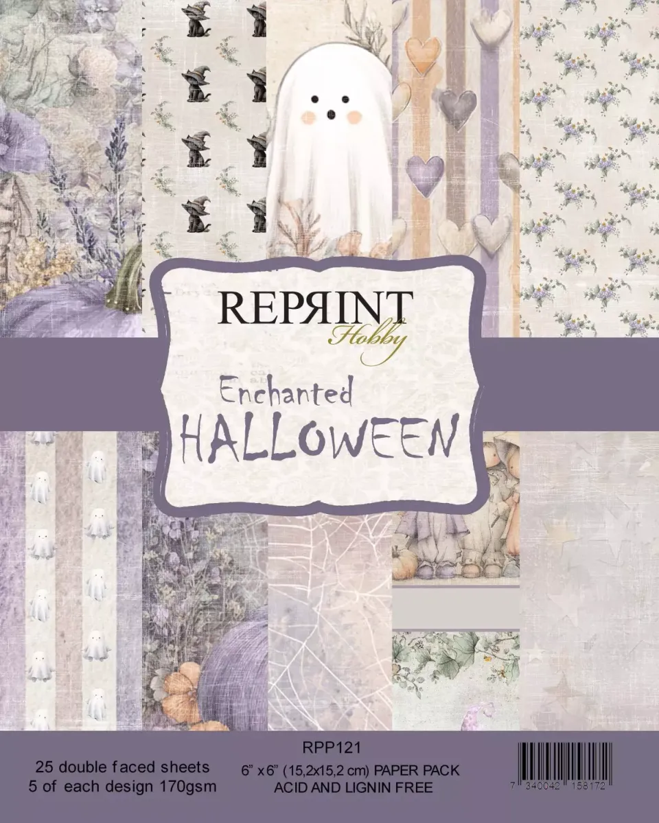Reprint Enchanted Halloween mønsterpapir 15x15 samlepakke
