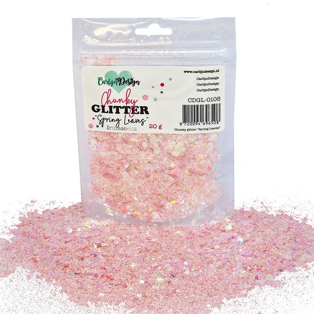 CarlijnDesign Spring Leaves CDGL-0105 glitter rosa 20g