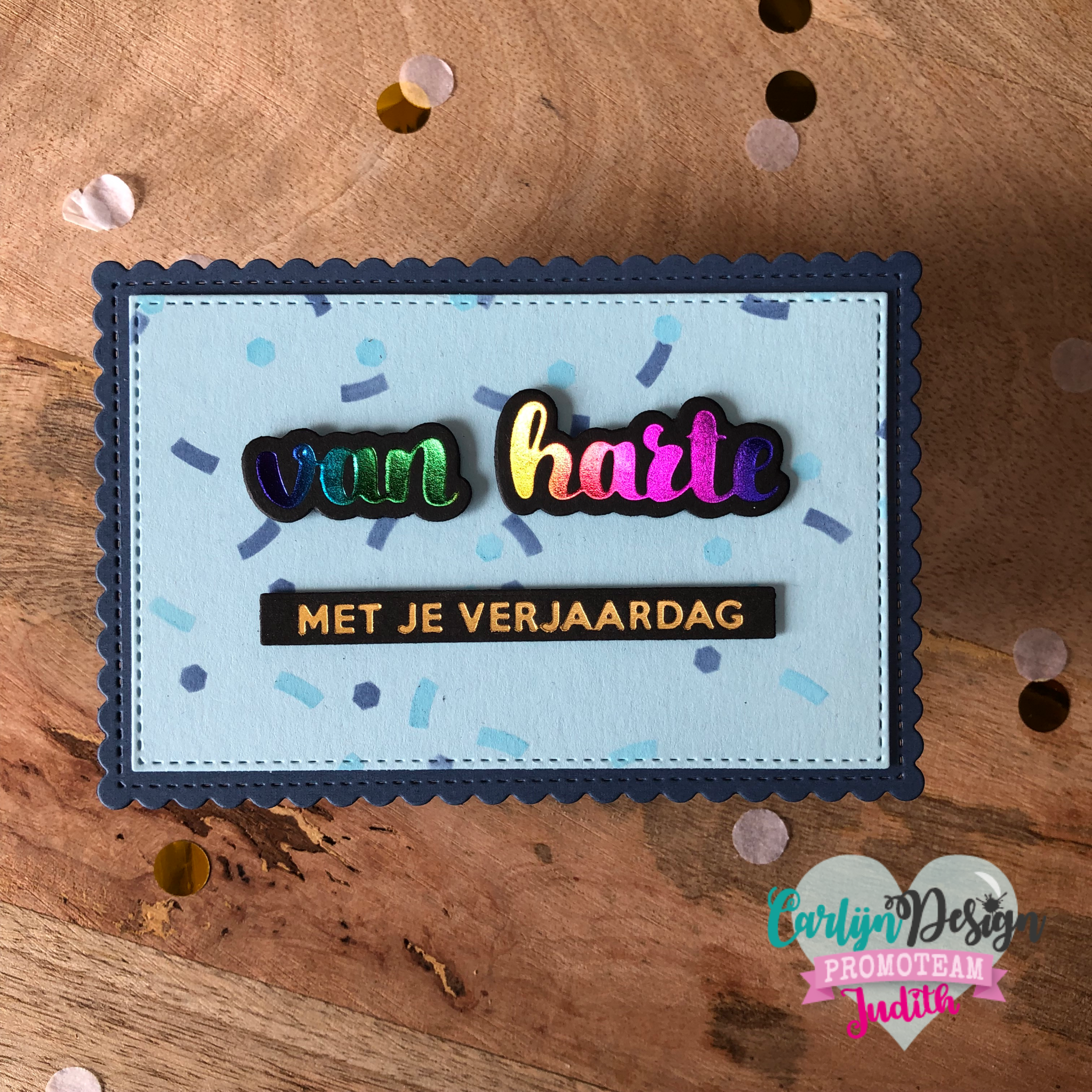 CarlijnDesign Onderteksten CDHF-0026 hot foil gratulerer