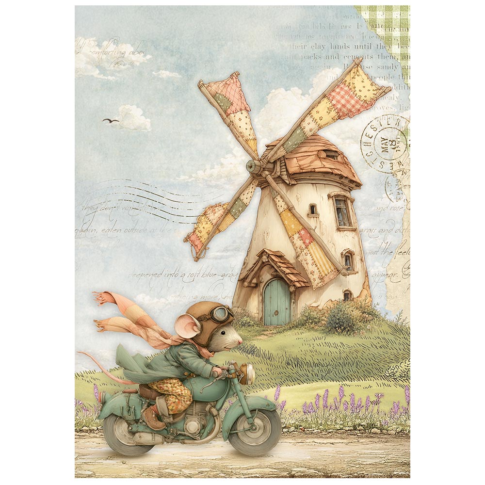 Stamperia Cozy Family rispapir A6 Mini Selection 8 ark