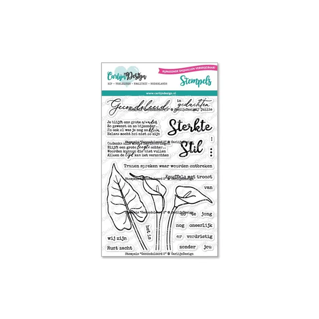 CarlijnDesign Gecondoleerd 2 CDST-0089 stempel sorg