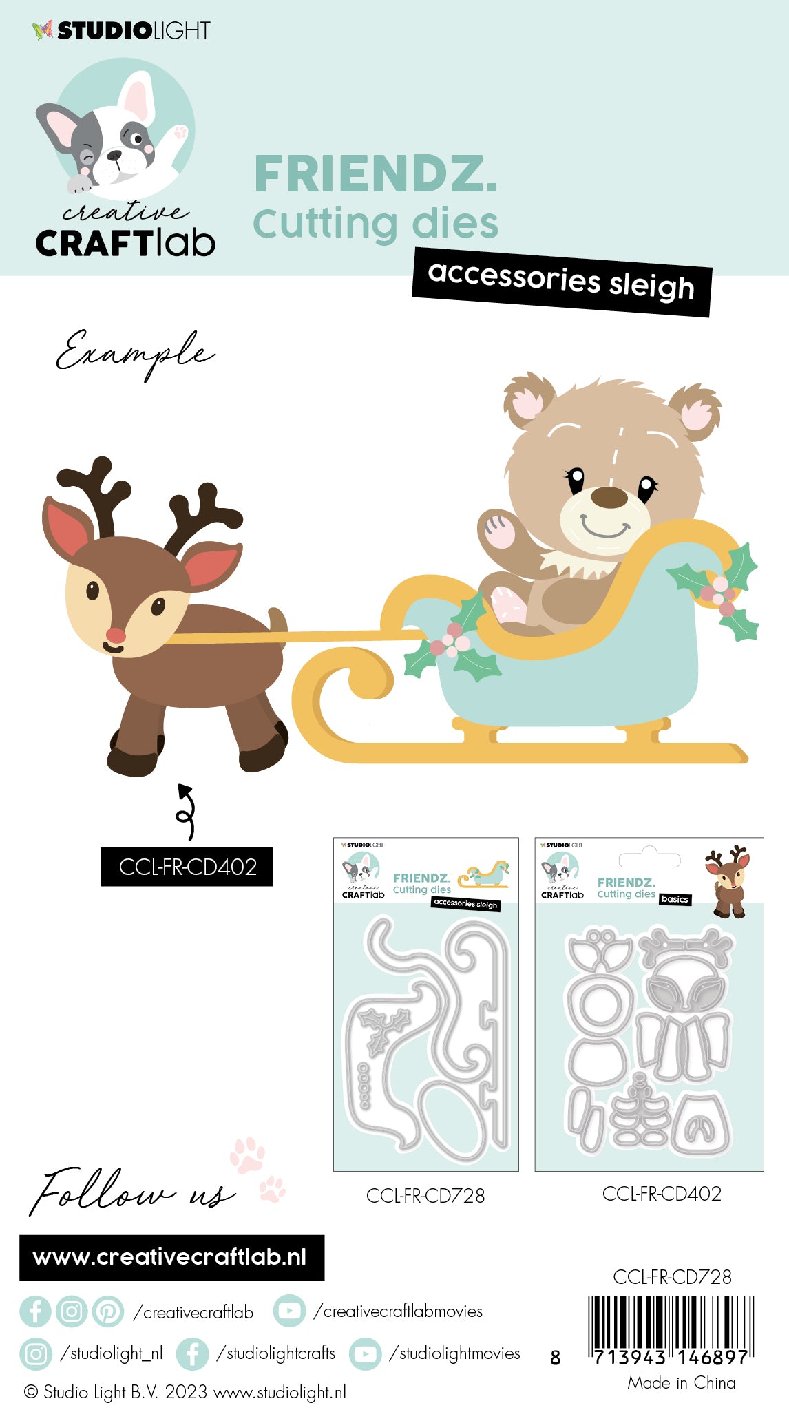 Studio Light Friendz Accessoires Sleigh dies kane