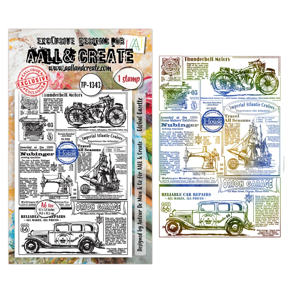 AALL & Create TP-1343 Global Gazette clearstamp A6 avis