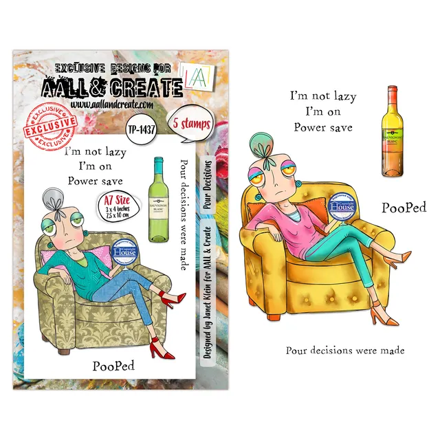 AALL & Create TP-1437 Pour Decisions stempelsett fotopolymer