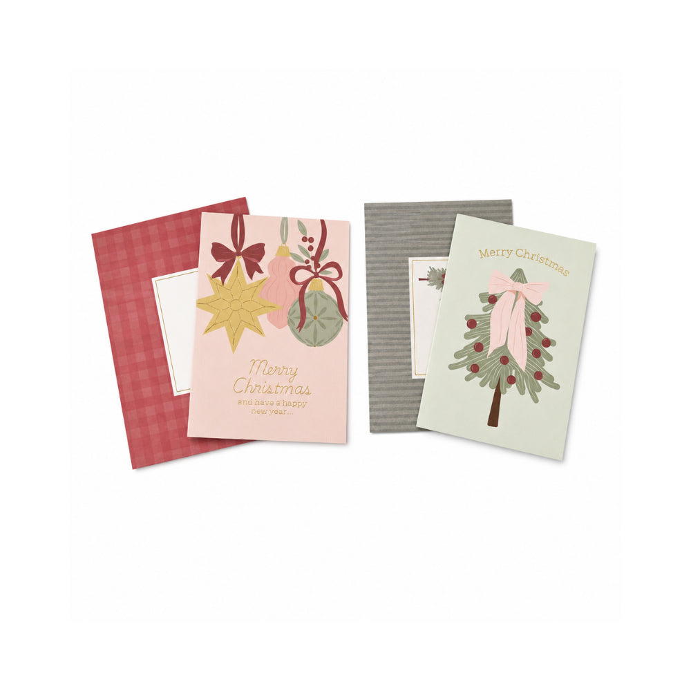KaiserCraft Christmas Joyful julekortsett 20-pakning gullfolie