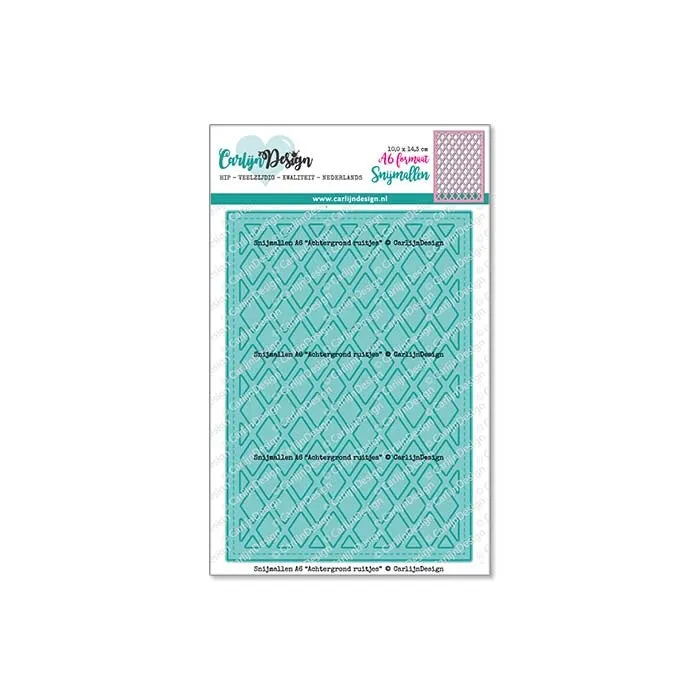 CarlijnDesign A6 Ruter bakgrunn dies CDSN-0178 coverplate
