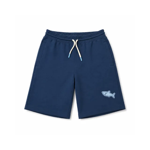 KaiserCraft Good Vibes fleece shorts Navy Shark bomull