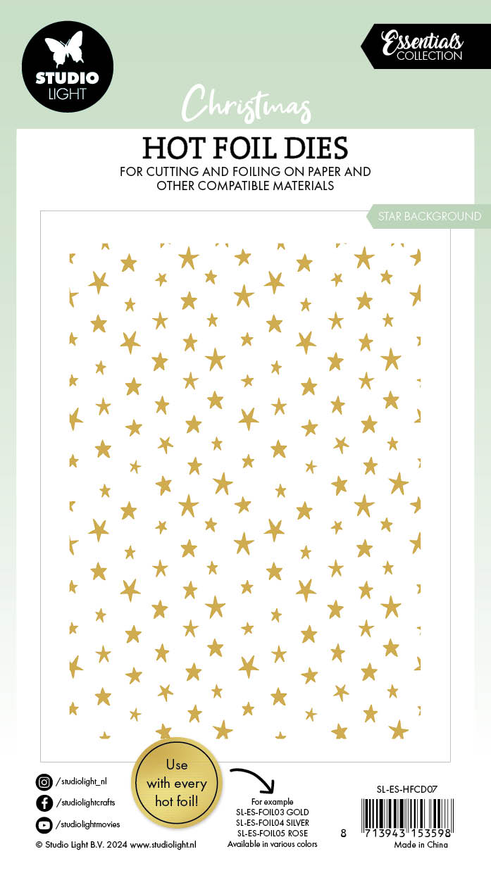 Studio Light Essentials hot foil-plate Star background