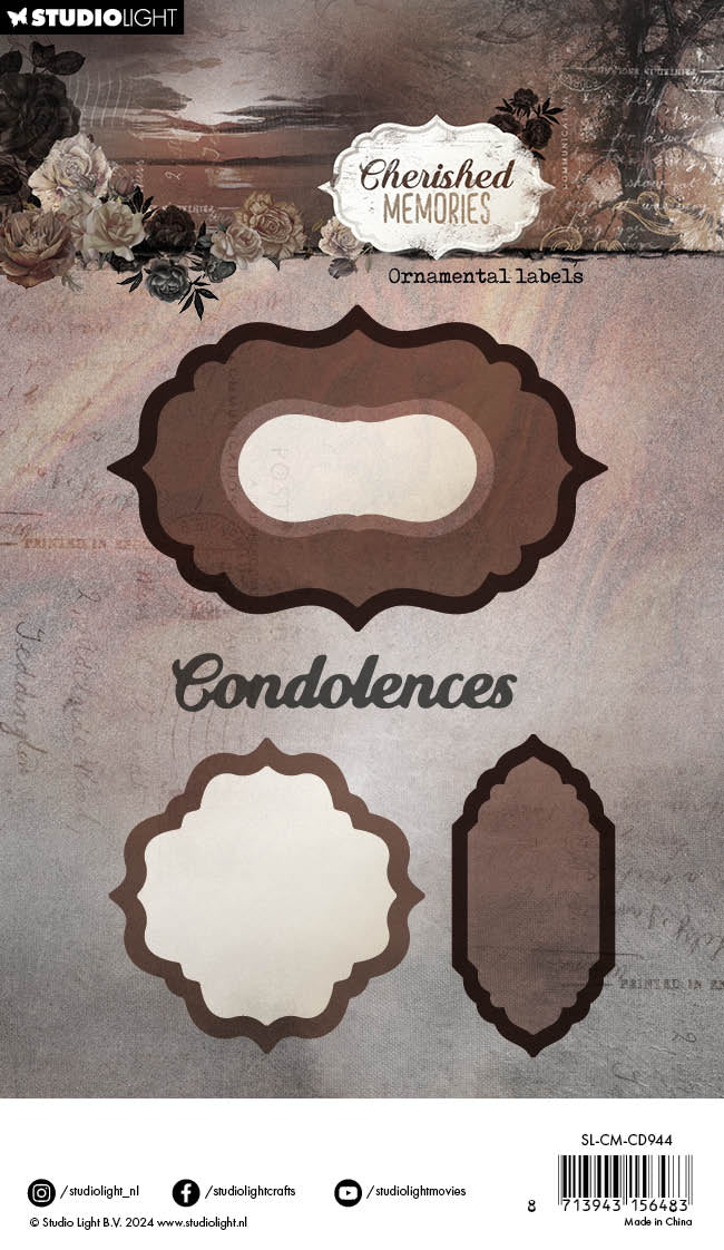 Studio Light Cherished Memories kuttdie Ornamental Labels