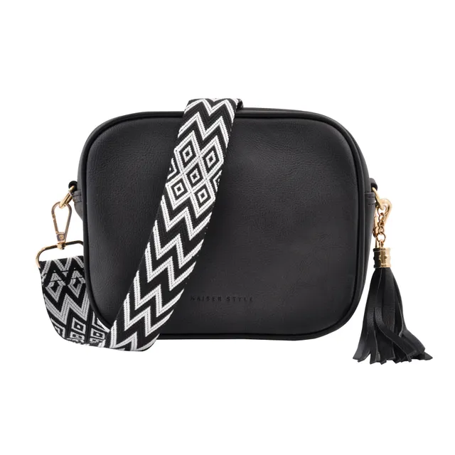 KaiserCraft Textured Strap Side Bag skulderveske svart PU