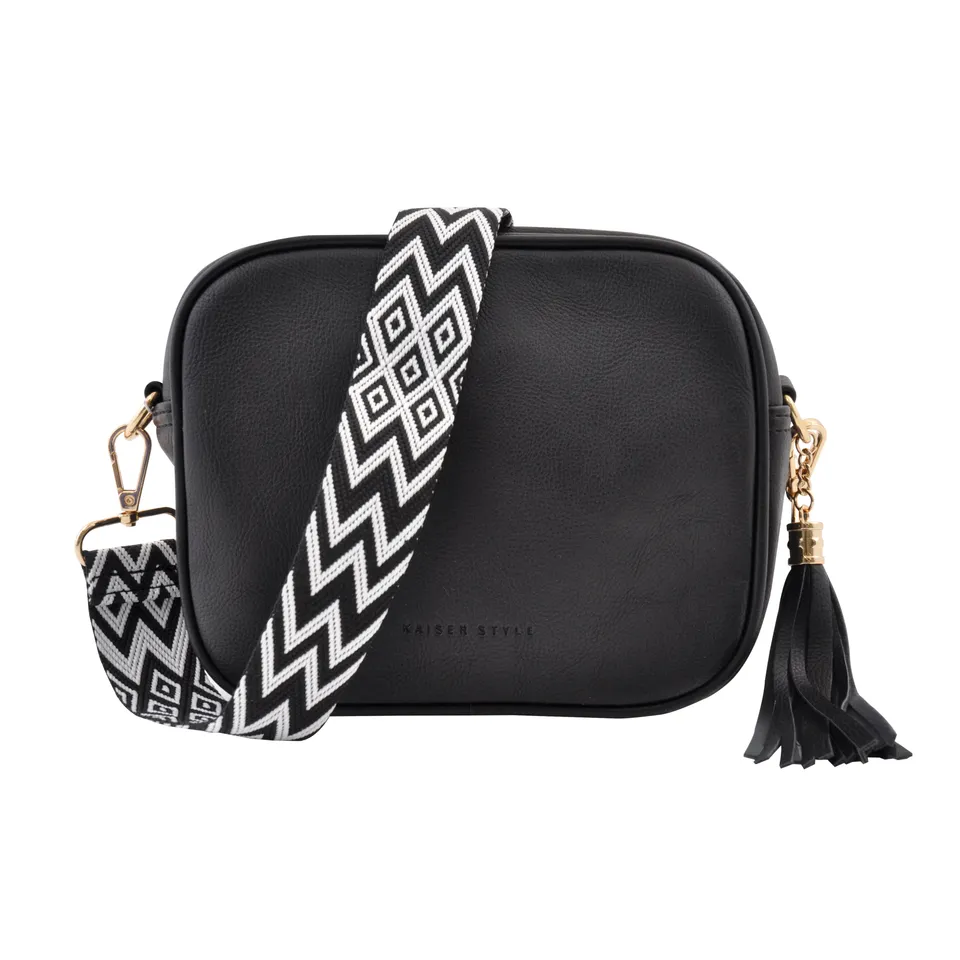 KaiserCraft Textured Strap Side Bag skulderveske svart PU