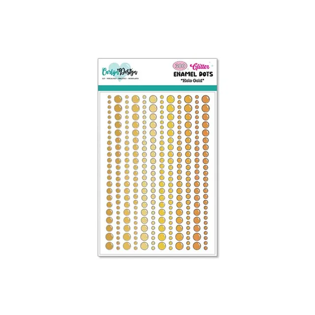 CarlijnDesign Holo Gold CDED-0013 enamel dots 300 stk