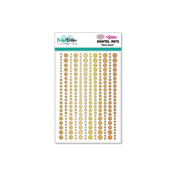 CarlijnDesign Holo Gold CDED-0013 enamel dots 300 stk