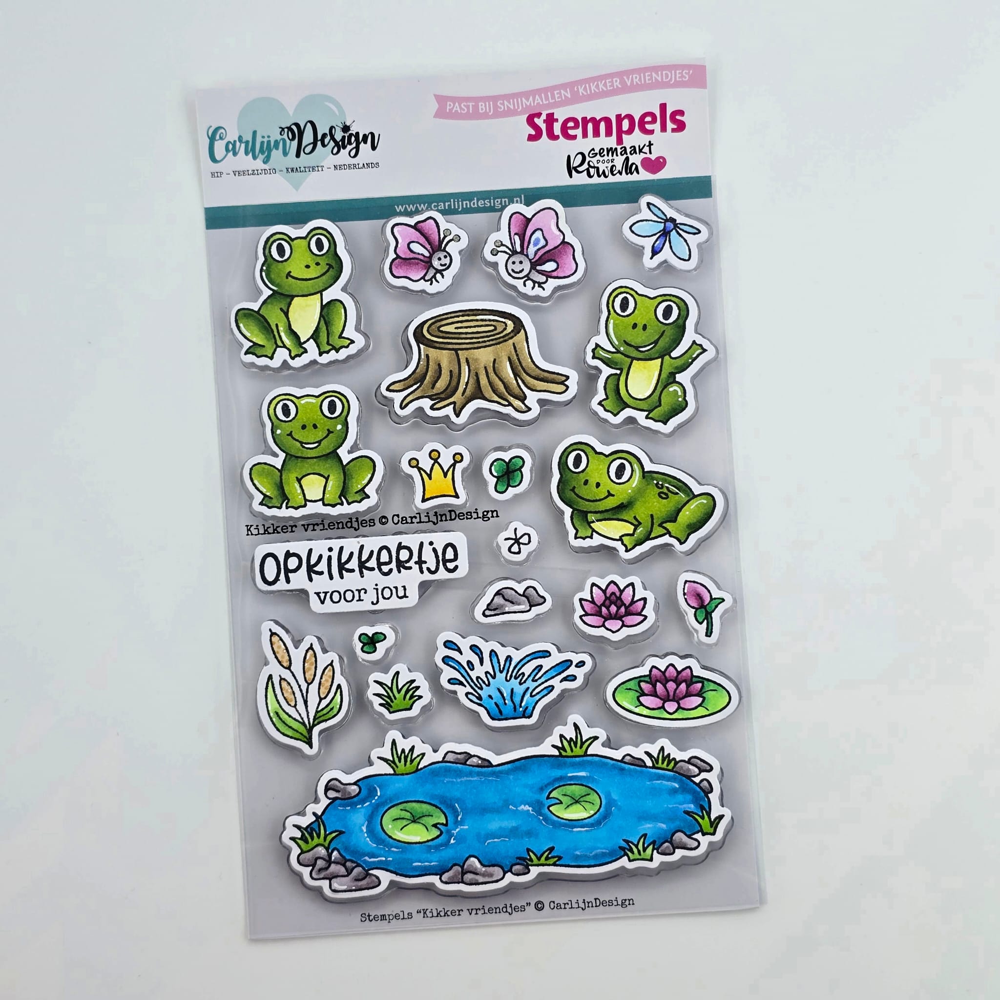 CarlijnDesign Kikker vriendjes CDST-0144 stempelsett frosk