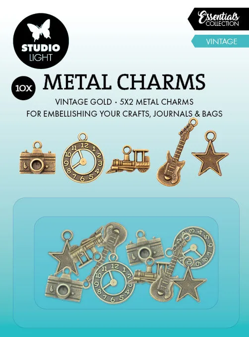 Studio Light Essentials metallcharms vintage 10 stk