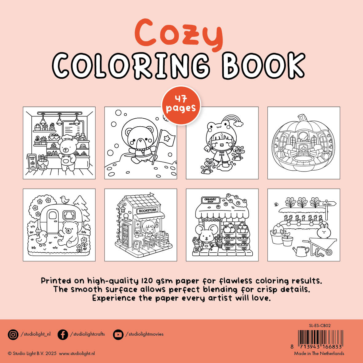 Studio Light Essentials Cozy 02 fargeleggingsbok 48 ark