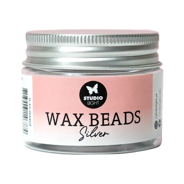 Studio Light Essentials Wax Beads seglvoks sølv 30 stk