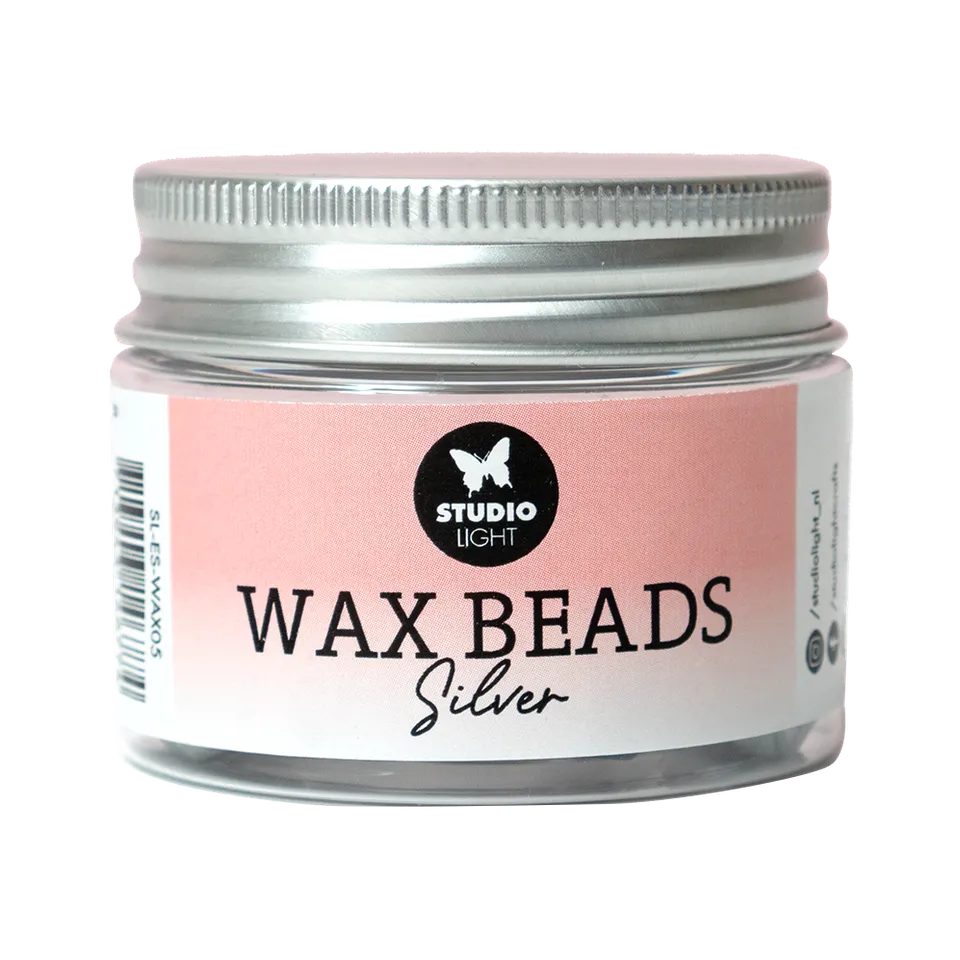 Studio Light Essentials Wax Beads seglvoks sølv 30 stk