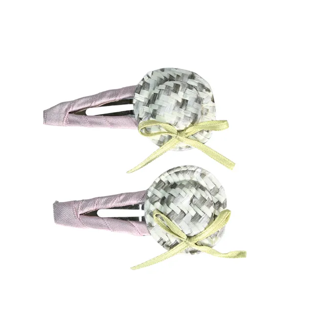 KaiserCraft Pink Woven Hat hårspenner 2-pk lilla