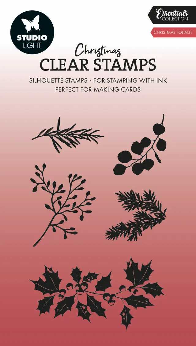 Studio Light Essentials Christmas foliage stempel jul 60x95
