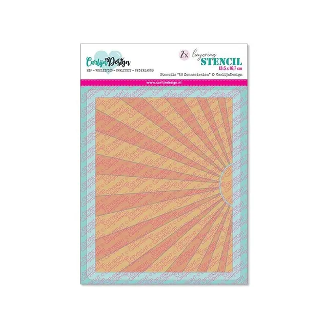 CarlijnDesign Zonnestralen CDSC-0034 sjablong A6 2-pakn