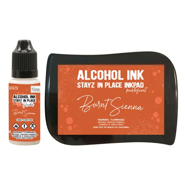 Couture Creations Stayz in Place Burnt Sienna stempelpute refill perlemor