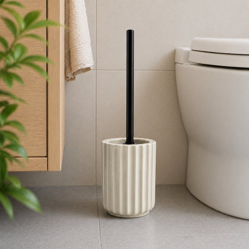 Evergreen Toilet Brush Holder steintøy Sand