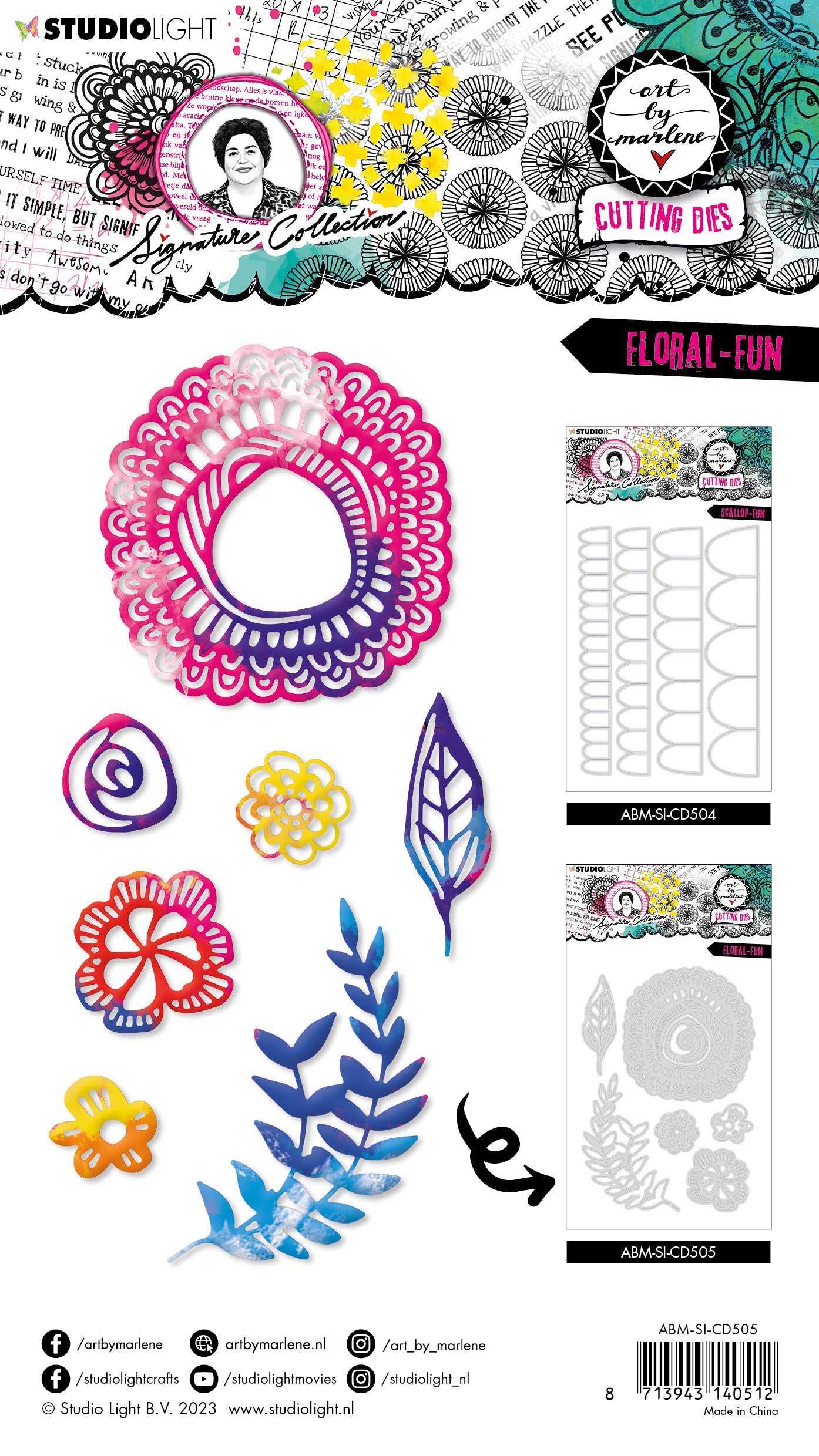 Art by Marlene Signature Floral-fun dies blomster