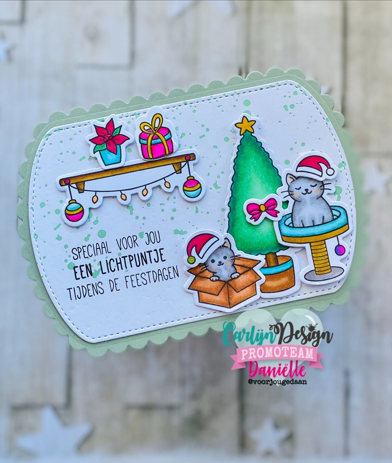 CarlijnDesign CDST-0150 stempler Kerstwensen 4 jul A6