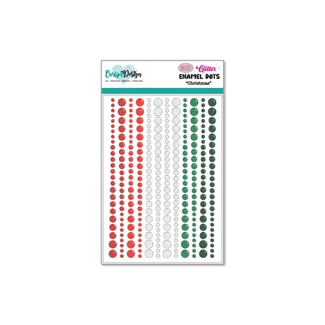 CarlijnDesign Christmas CDED-0010 enamel dots glitter jul