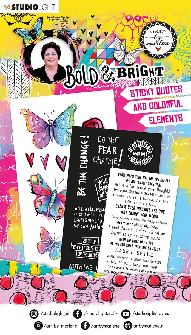 Art by Marlene Bold & Bright stikkerblokk quotes 20 ark