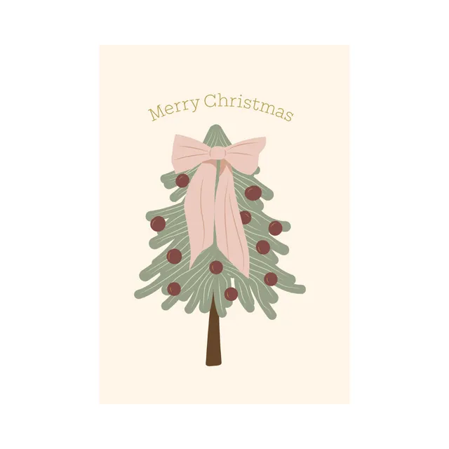KaiserCraft julekort Bow Tree 12,8x17,8 cm