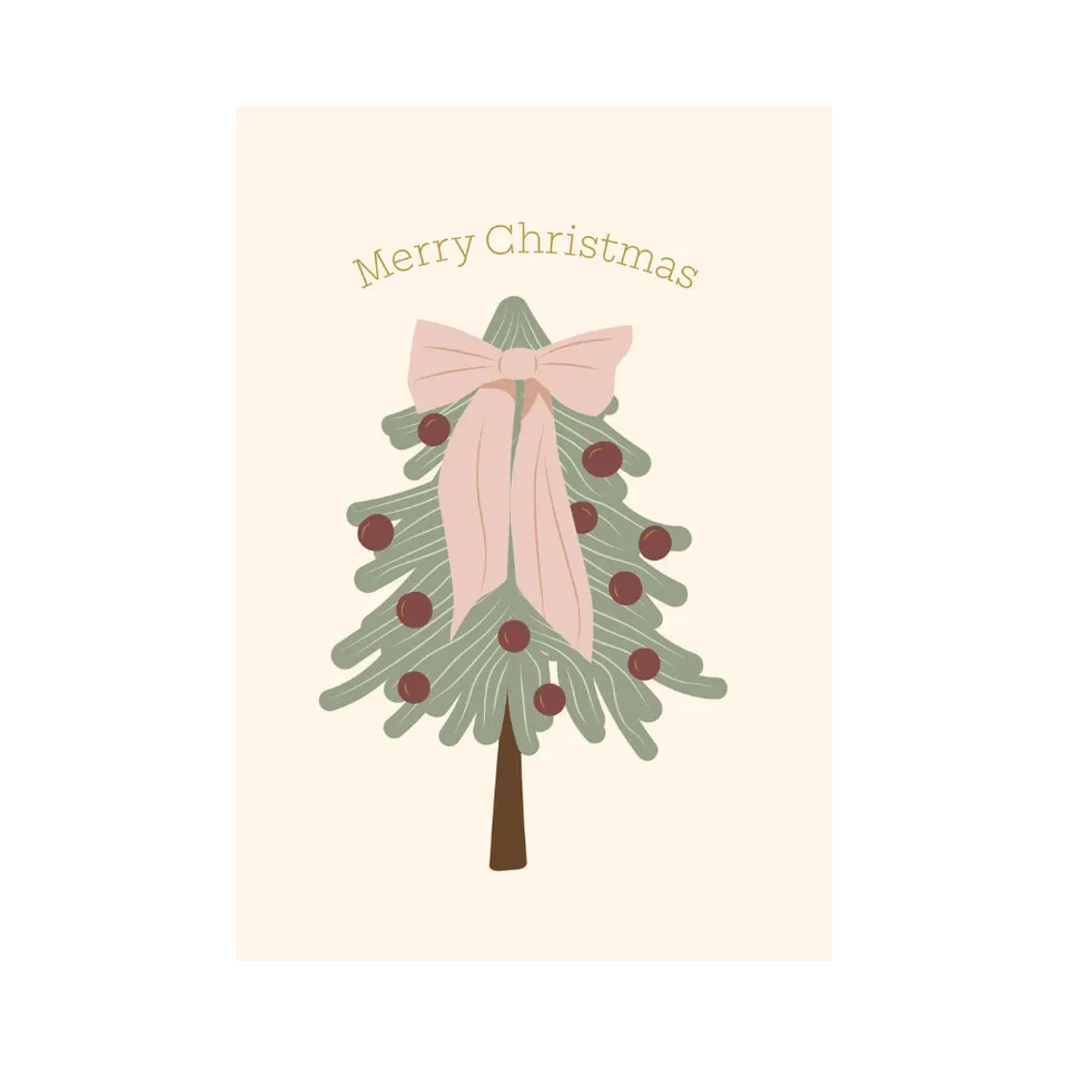 KaiserCraft julekort Bow Tree 12,8x17,8 cm