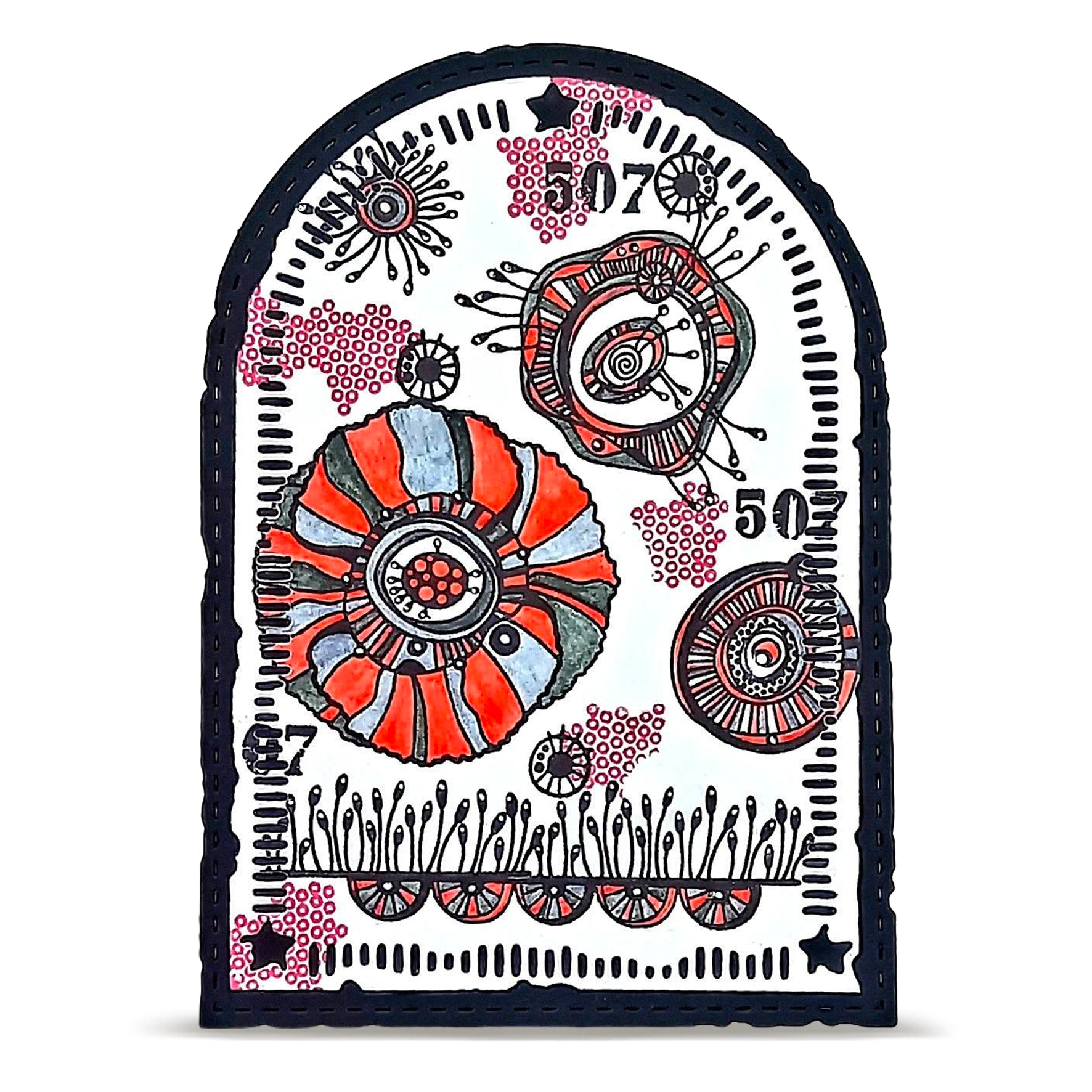 AALL & Create TP-1478 Graphic Coquelicots stempelsett A6 valmue