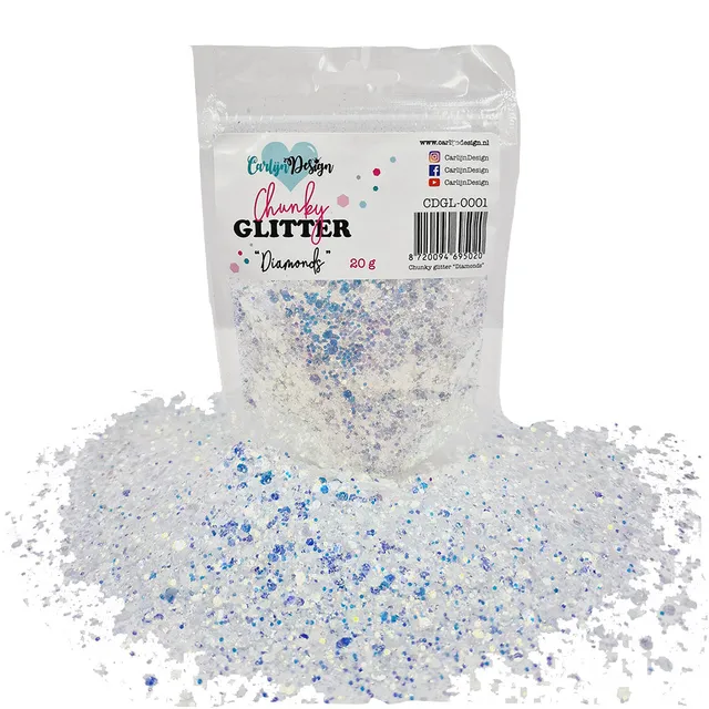 CarlijnDesign CDGL-0001 chunky glitter Diamonds 20 g transparent