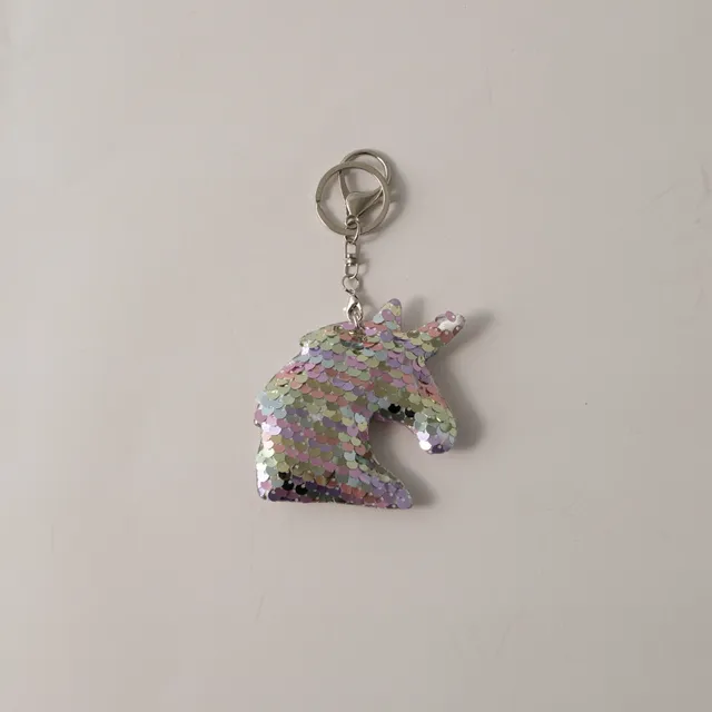 KaiserCraft nøkkelring paljett enhjørninghode rosa glitter