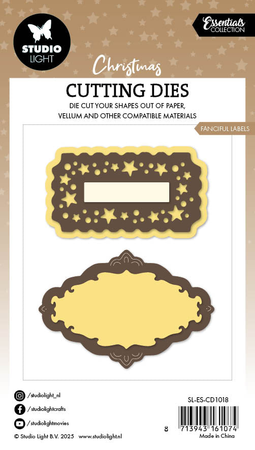 Studio Light Essentials Fanciful Labels dies etiketter