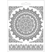 Korthobby Soft Mould Round Lace støpeform A5 blonde