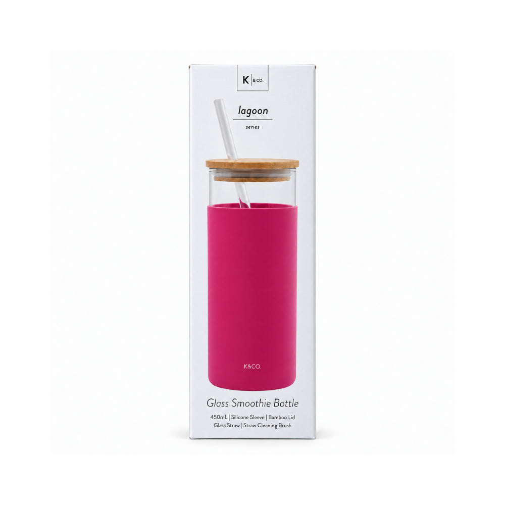KaiserCraft Lagoon Fuchsia smoothieflaske 450 ml glass