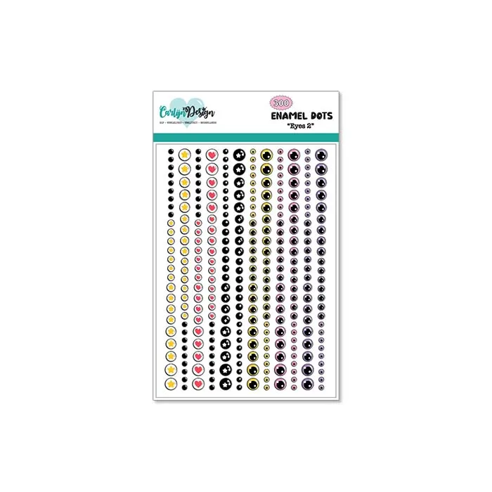 CarlijnDesign CDED-0014 Eyes 2 enamel dots glitter