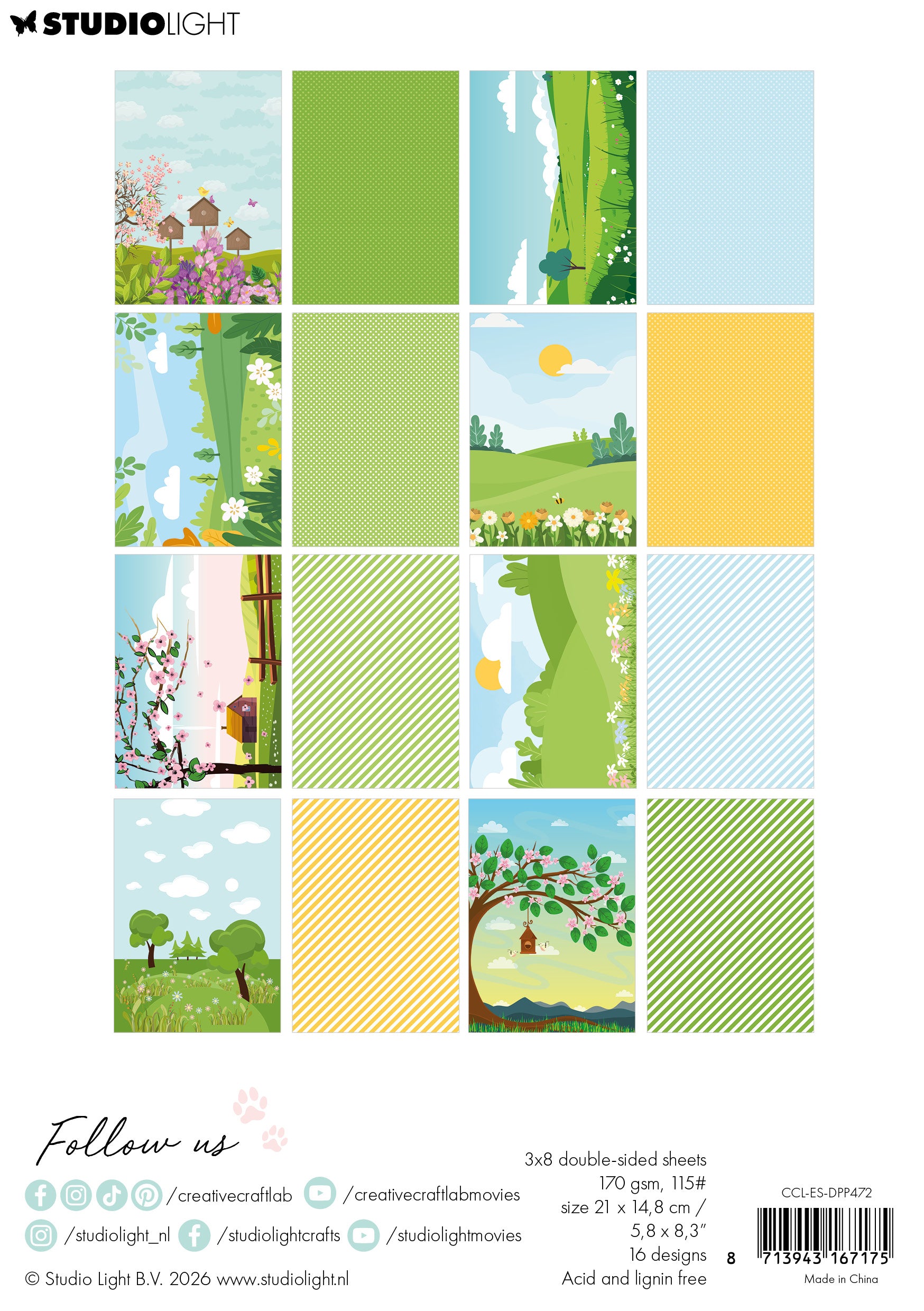 Creative Craftlab How's It Growing designerpapir 24 ark
