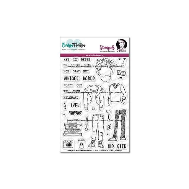 CarlijnDesign Mooie Mensen CDSL-0002 stempler pappa