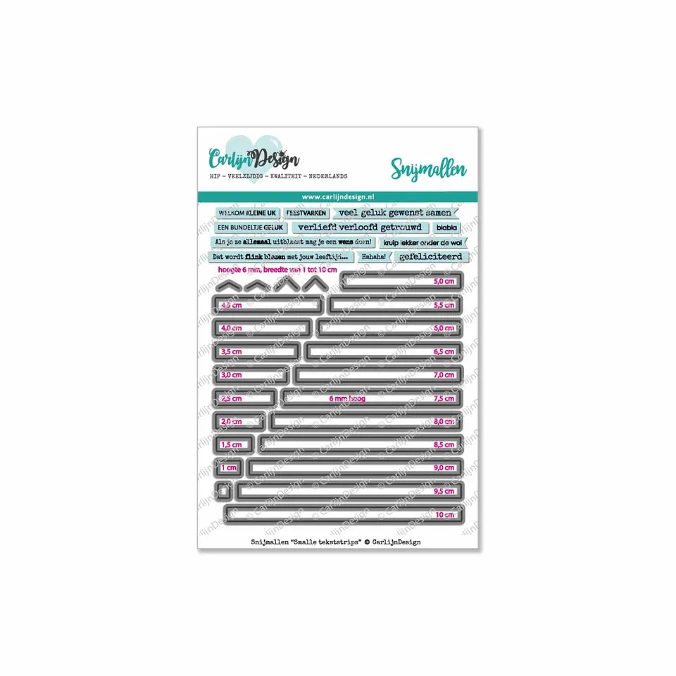 CarlijnDesign Smale Tekststrips CDSN-0010 dies tekstbanner