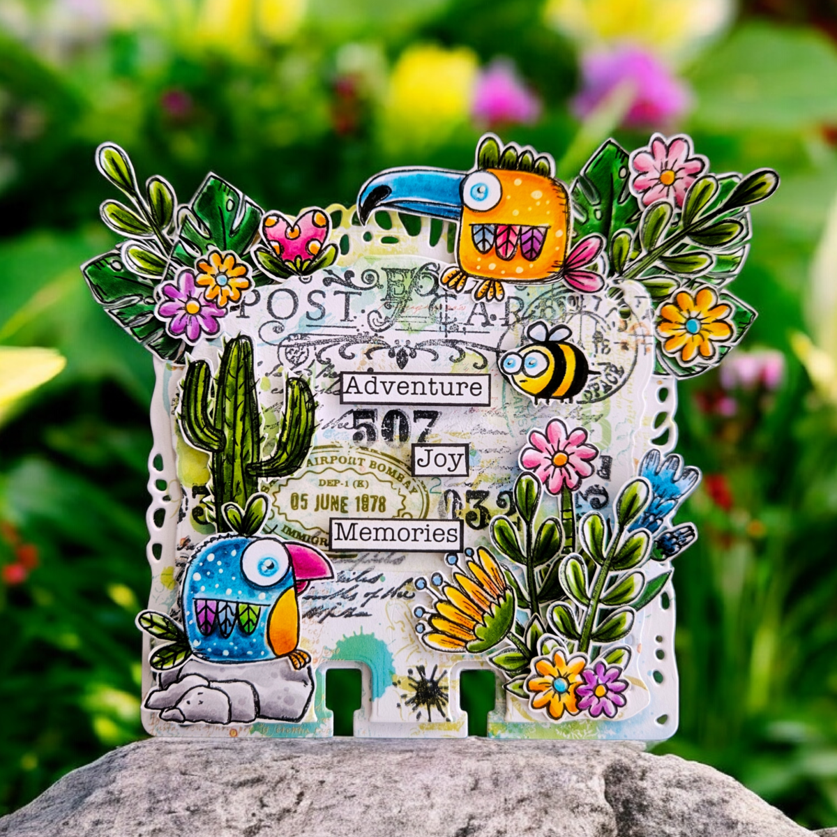 AALL & Create TP-1338 Postcard Shuffle stempelsett A6
