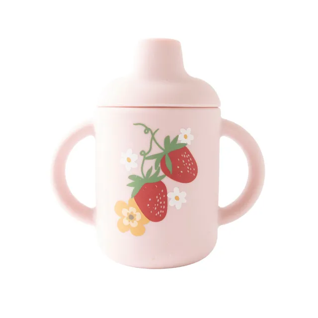 KaiserCraft Market Day Baby Silicone Sippy Cup tutekopp strawberry BPA-fri