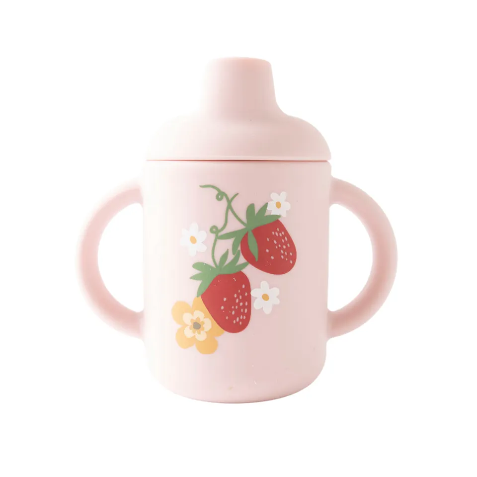 KaiserCraft Market Day Baby Silicone Sippy Cup tutekopp strawberry BPA-fri
