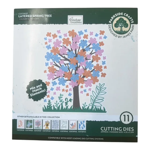 Couture Creations Colourful Moments Spring Tree die 11 deler
