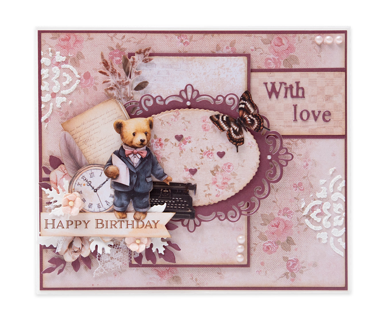 Studio Light Teddy's Tea Time papirblokk 36 ark 12 mønster