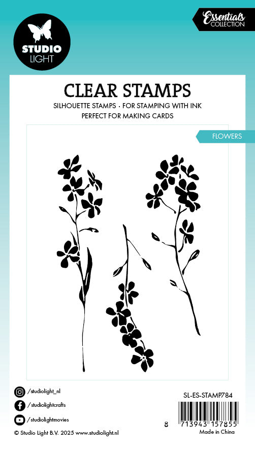 Studio Light Essentials Silhouette Flowers stempel 62 mm